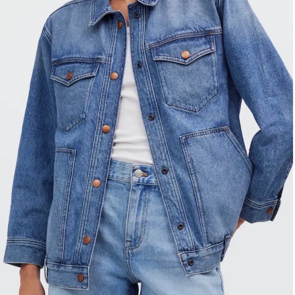 Madewell Light Wash Denim Jacket size 1x